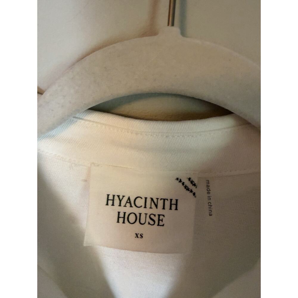 Hyacinth House White Front Zip Denim Mini Dress Size XS Stretch NEW $225 - Picture 6 of 12
